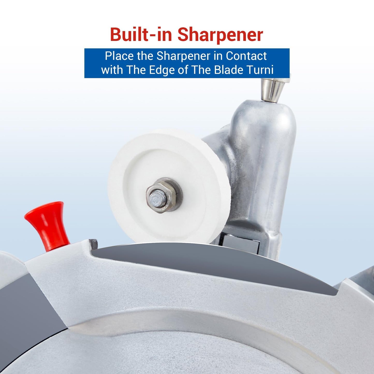 550W Commercial Meat Slicer, Automatic Meat Slicer Machine, Frozen Meat Deli Slicer with Adjustable Thickness From 0 to 15mm for Commercial and Home Use, Low Noise