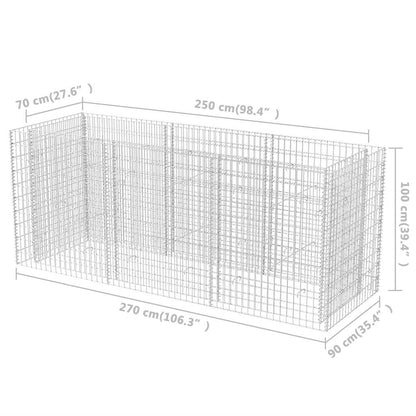 Tmriohed Large Galvanized Steel Raised Garden Bed, 106.3x35.4x39.4 in Rectangular Outdoor Metal Planter for Patio Balcony, Silver, Heavy-Duty Flower Box for Vegetables, Herbs & Plants