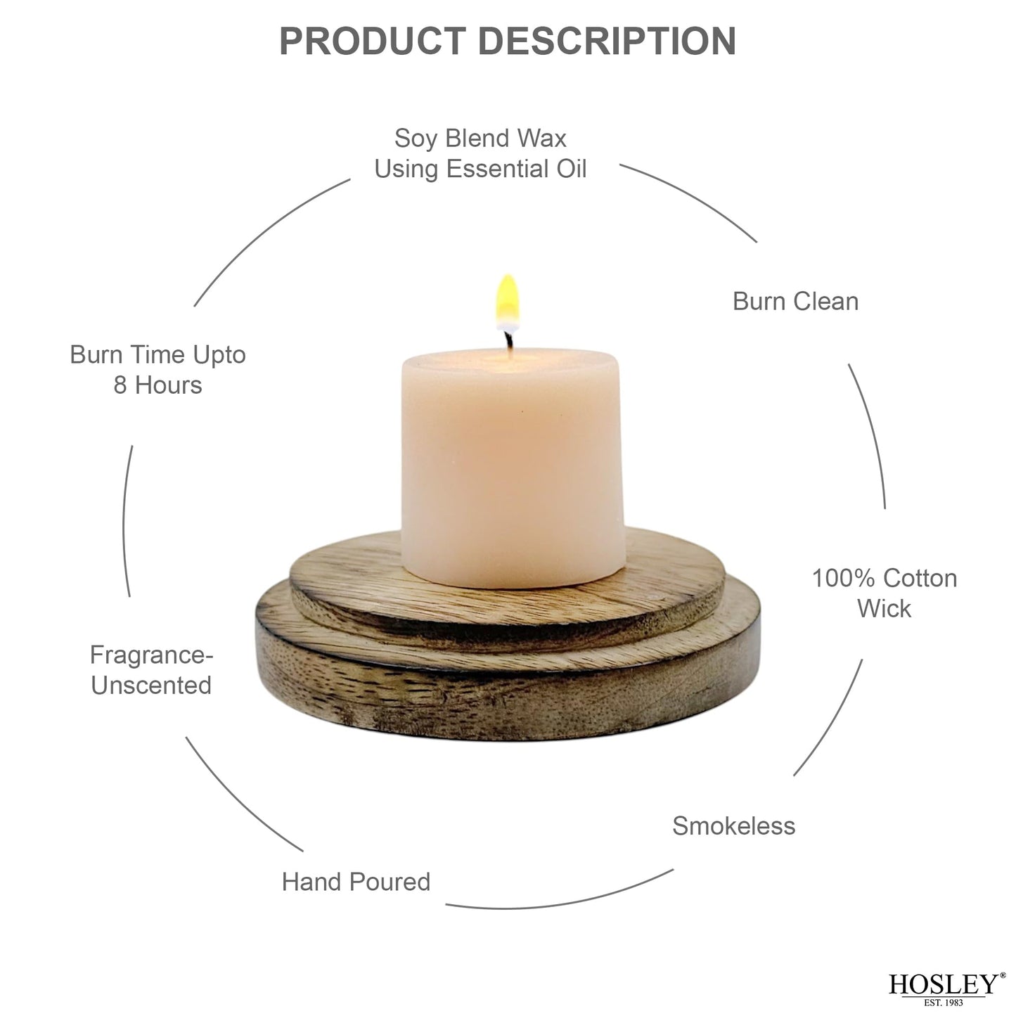 Hosley Set of 72 Unscented Ivory Votive Candles – Bulk Pack, Clean-Burning, Long-Lasting 10-12 Hour Burn Time – Ideal for Weddings, Home Décor, Spa, and Events