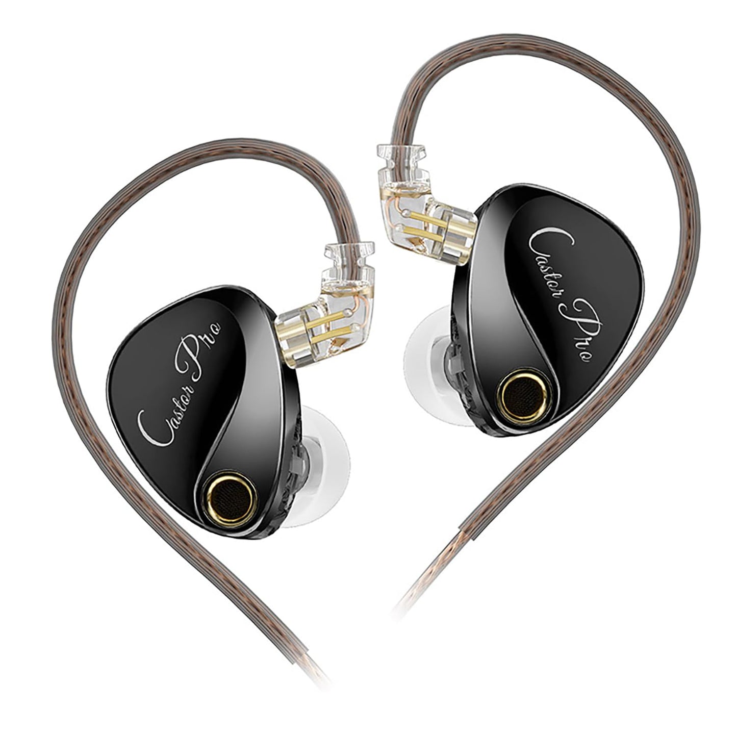 KZ Castor Pro Tunable in Ear Monitor, HiFi Improved Bass in Ear Headphone, Dual-Dynamic Driver Gaming Earbuds, IEM Earphones with 2PIN-C Detachable Cable