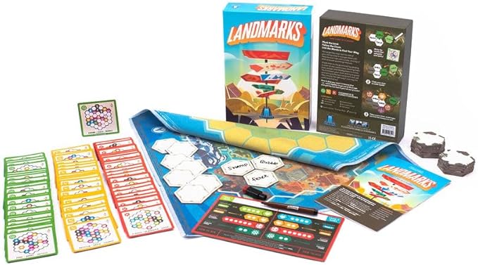 Floodgate Games Landmarks | Cooperative Board Game for Adults and Kids | Fun Game for Family Game Night | Word Association Party Game | Ages 10 and up | 2-10 Players | Average Playtime 20 Minutes