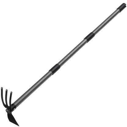 Garden Hoe Tool, 2-in-1 Heavy Duty Dual-Head Weeding Tool, 45" Adjustable Long Handle Cultivator for Weeding, Tilling, Lawn Yard Flower Bed Gardening Tool