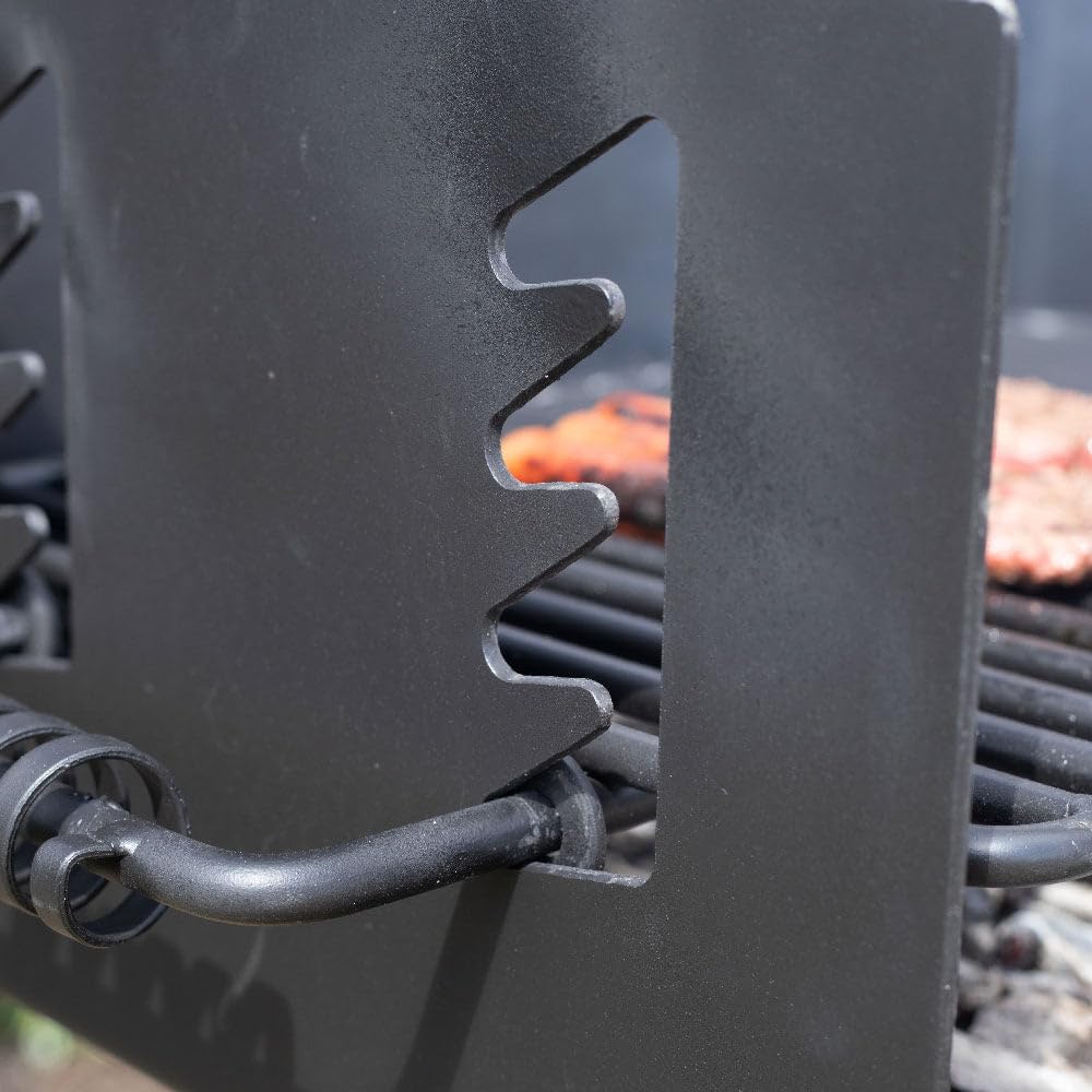 Ash & Ember Park-Style Grill, 384 Sq. In Jumbo Charcoal Grill, Single Post Outdoor Cooking Backyard BBQ, Camp Grilling Barbecues