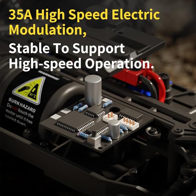 1:16 Scale All Terrain RC Cars High Speed Fast RC Car Max 45km/h 4WD Electric Vehicle Remote Control Monster Truck with 2 1500mAh Batteries2.4GHz 4X4 Off-Road RC Drift Car for Kids Boys Adults