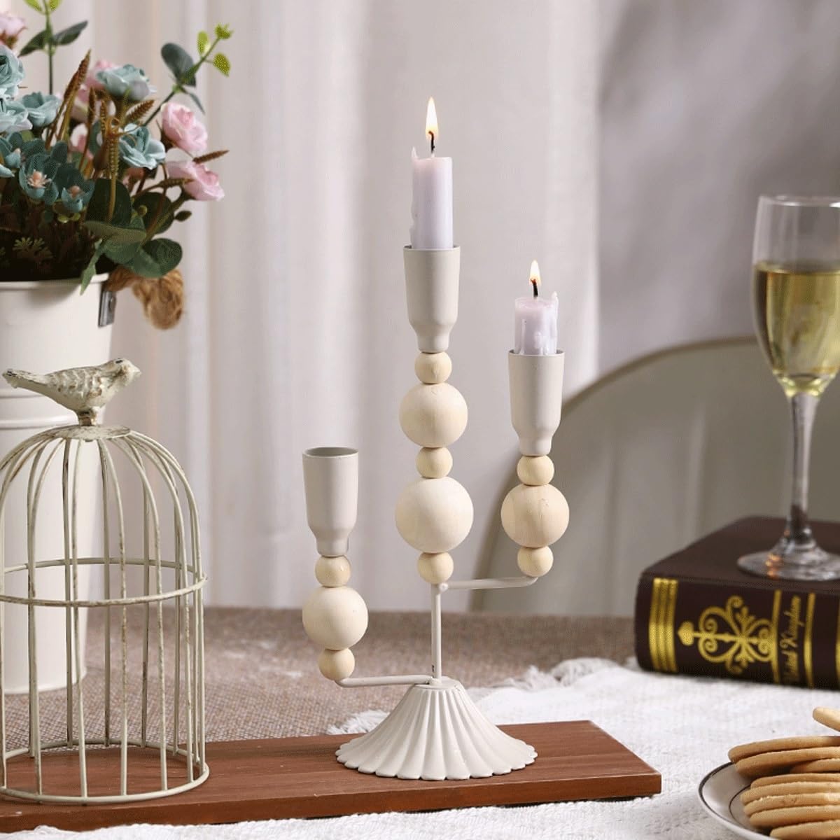 Candlestick Holders Candlestick Ornament Candle Pedestal Base Decorative Candle Taper Holders Set Candle Holders
