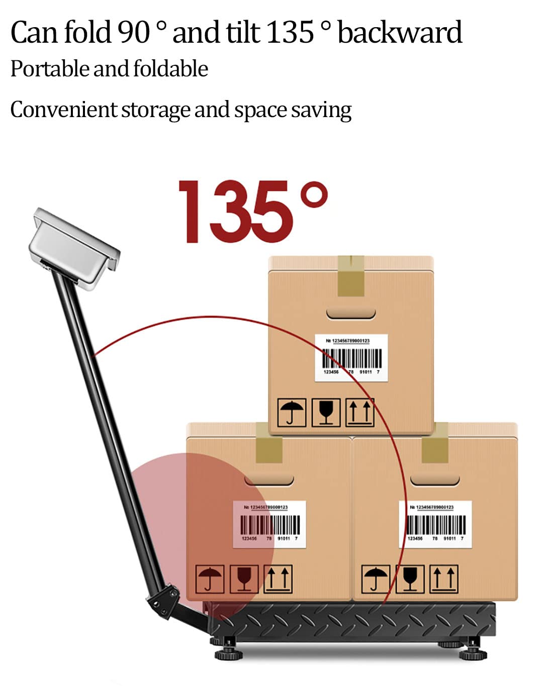 CXWAWSZ Commercial 660 lb Electronic Platform Scale with LB/KG Industrial Floor Scale Stainless Steel High-Definition LCD Display,Digital Heavy Duty Luggage Package Price Computing Postal Shipping