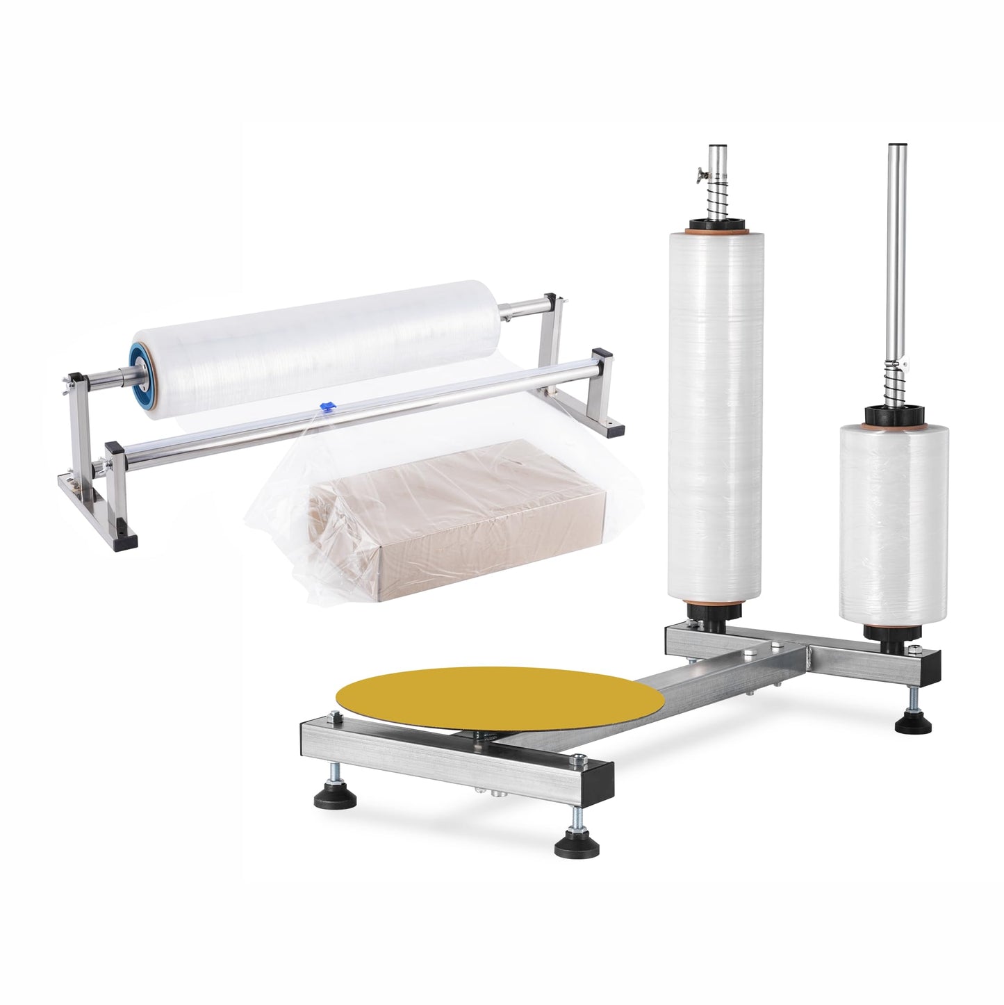 Consfly Manual Stretch Film Dispenser Wrapping Machine for Small Business Packaging, Shipping & Warehousing
