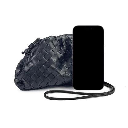 Woven Dumpling Bag for Women Clutch Purses, Cloud Crossbody Handbag Soft Shoulder Bag