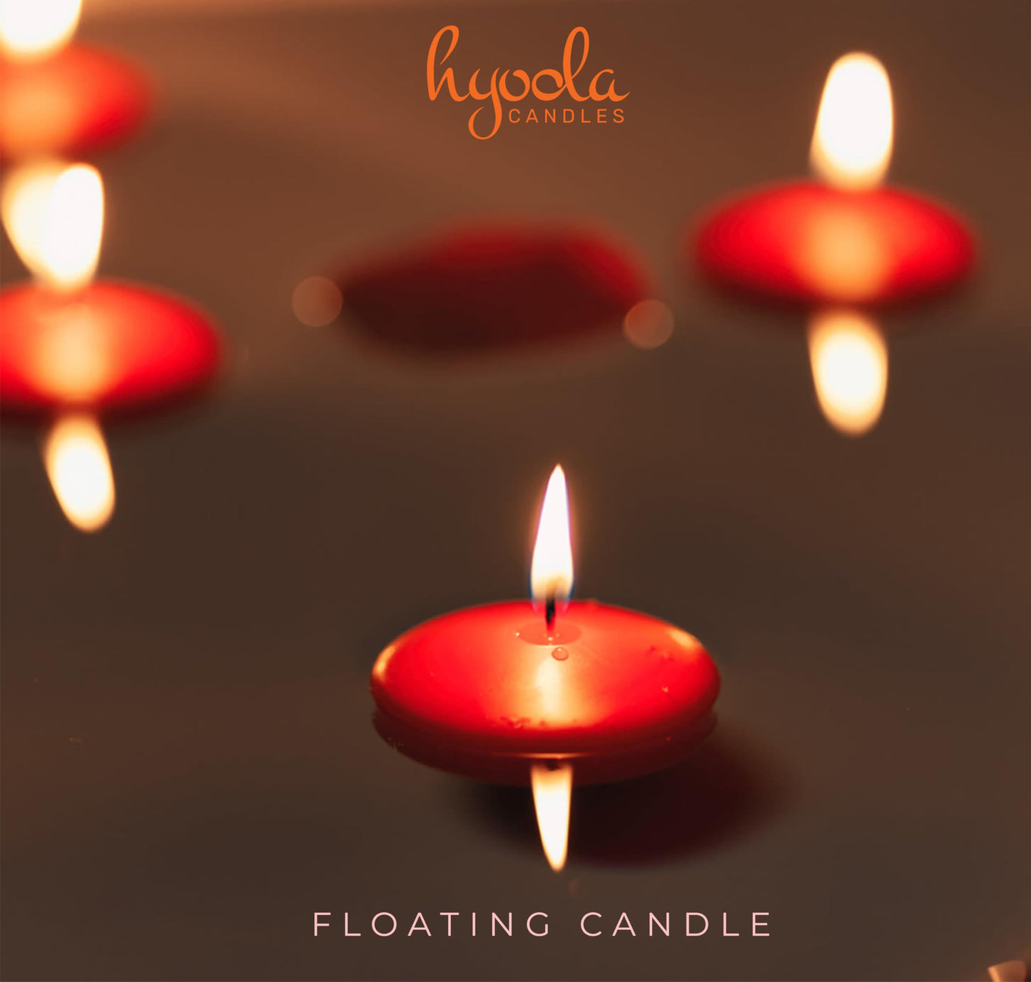 Hyoola Premium Red Floating Candles 3 Inch - 8 Hour - 12 Pack - European Made