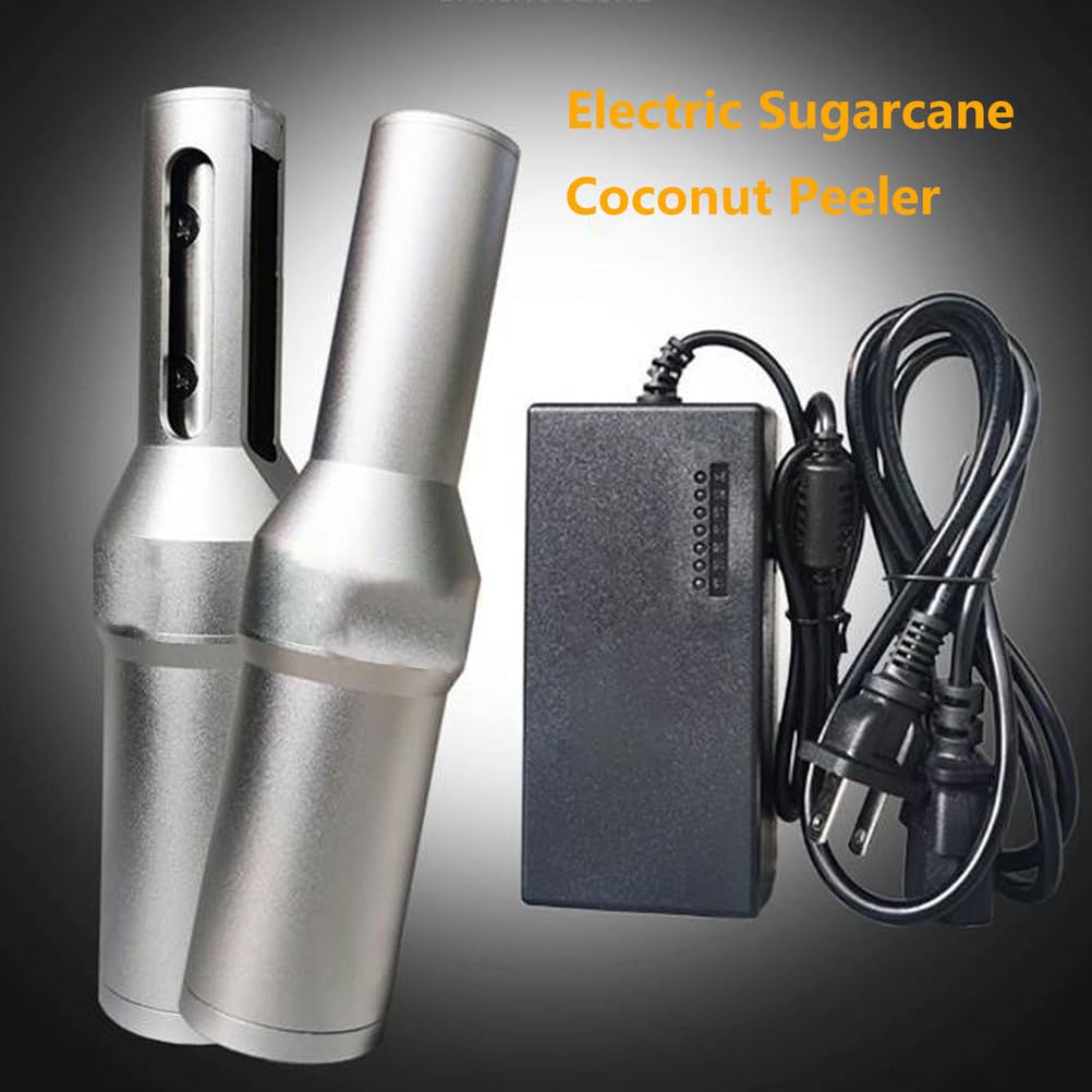 WGFXYBFY Portable Electric Sugarcane Peeler, Stainless Steel Sugarcane/Coconut Peeling Machine, Coconut Cutter Tool, for Coconut/Winter Claw/Taro/Pineapple