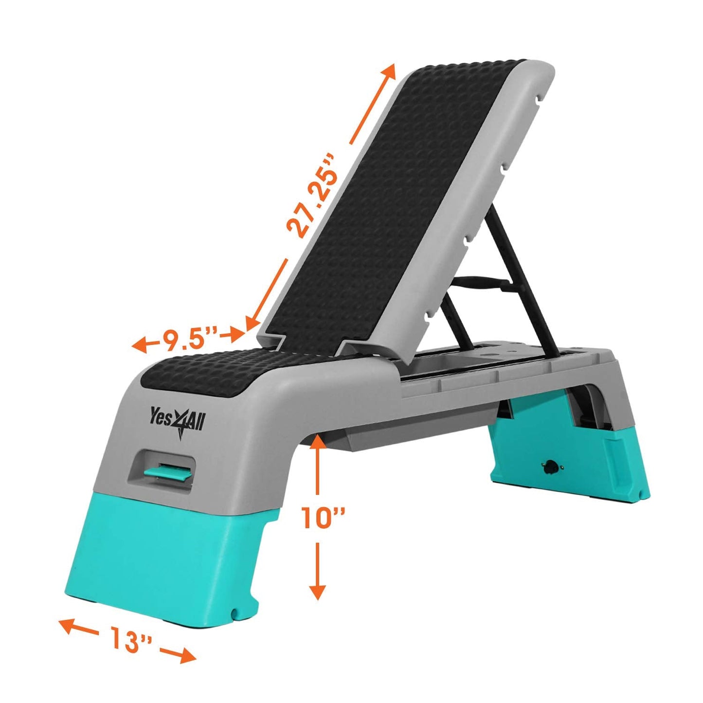 Yes4All Multifunctional Aerobic Deck - Versatile Fitness Station, Weight Bench, Aerobic Stepper, Plyometrics Box for Cardio Workouts and Strength Training