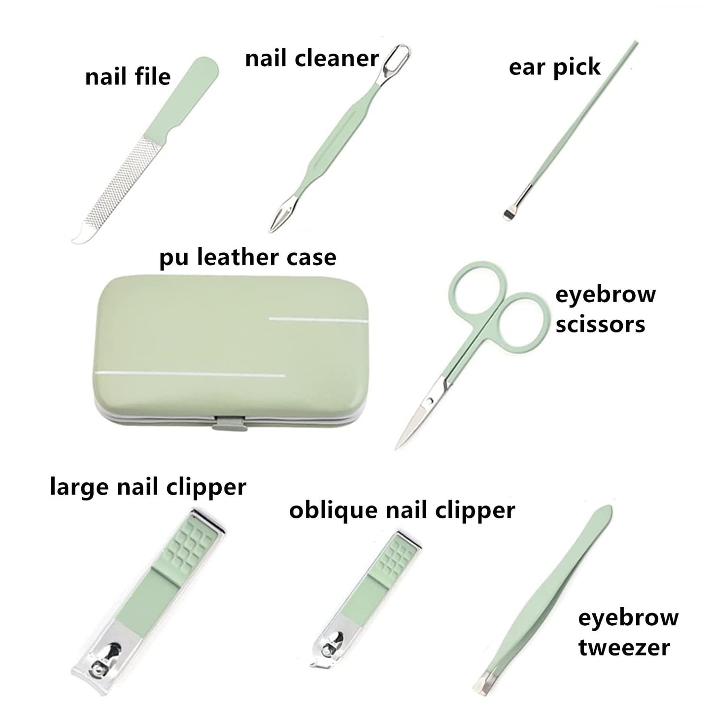Manicure Set Nail Clipper Set Men Women Nail Clippers Toenail Fingernail Cutters Personal Care Tools Manicure Pedicure Tools with Travel Case Grooming Kit Present for Men Women Family Friends