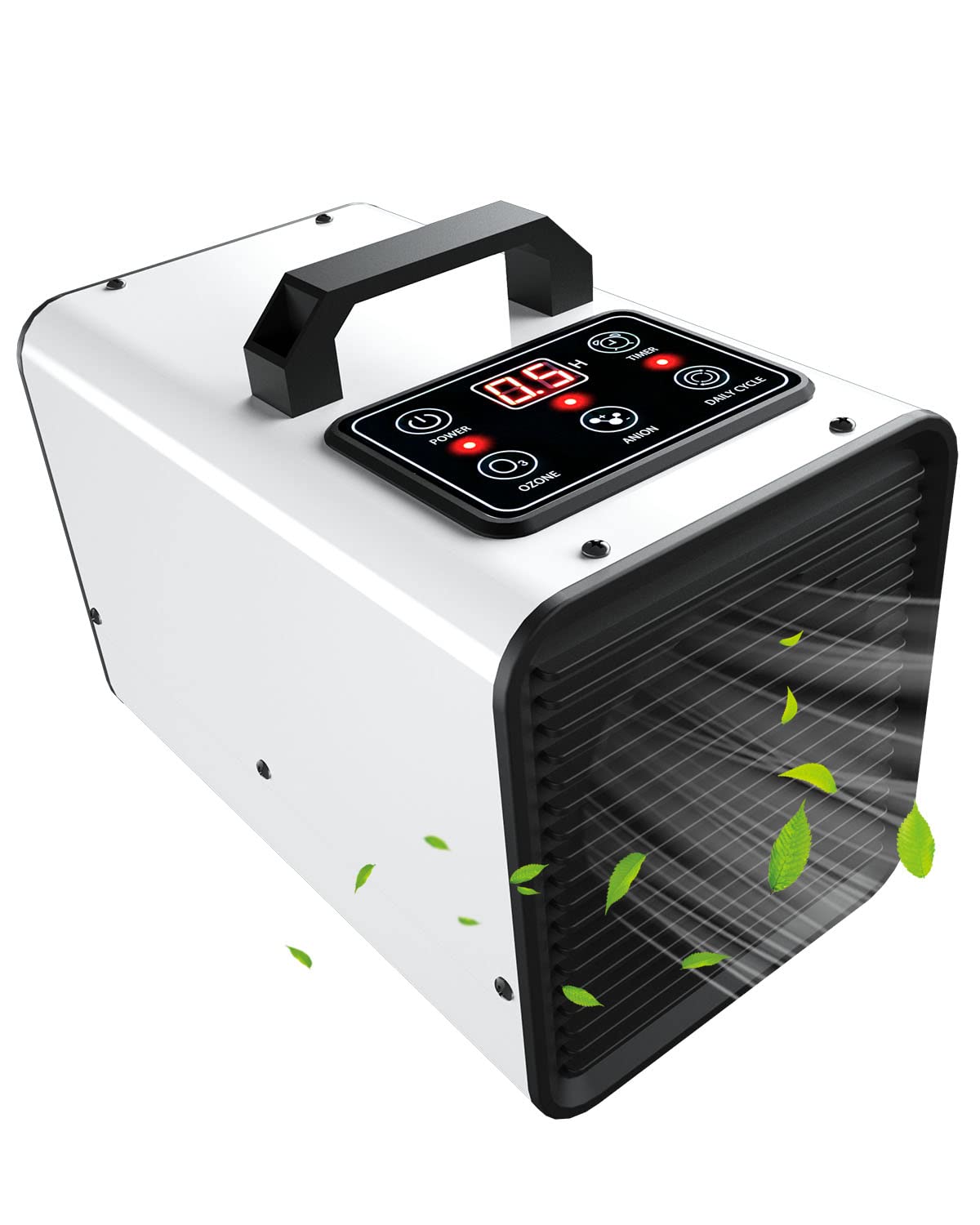 Tesiplz Ozone Negative Ion Generator,25,000mg/h Digital Touch Commercial Ozonator Odor Removal Machine,Industrial O3 Ionizer Air Purifier Deodorizer for Home Car Pet