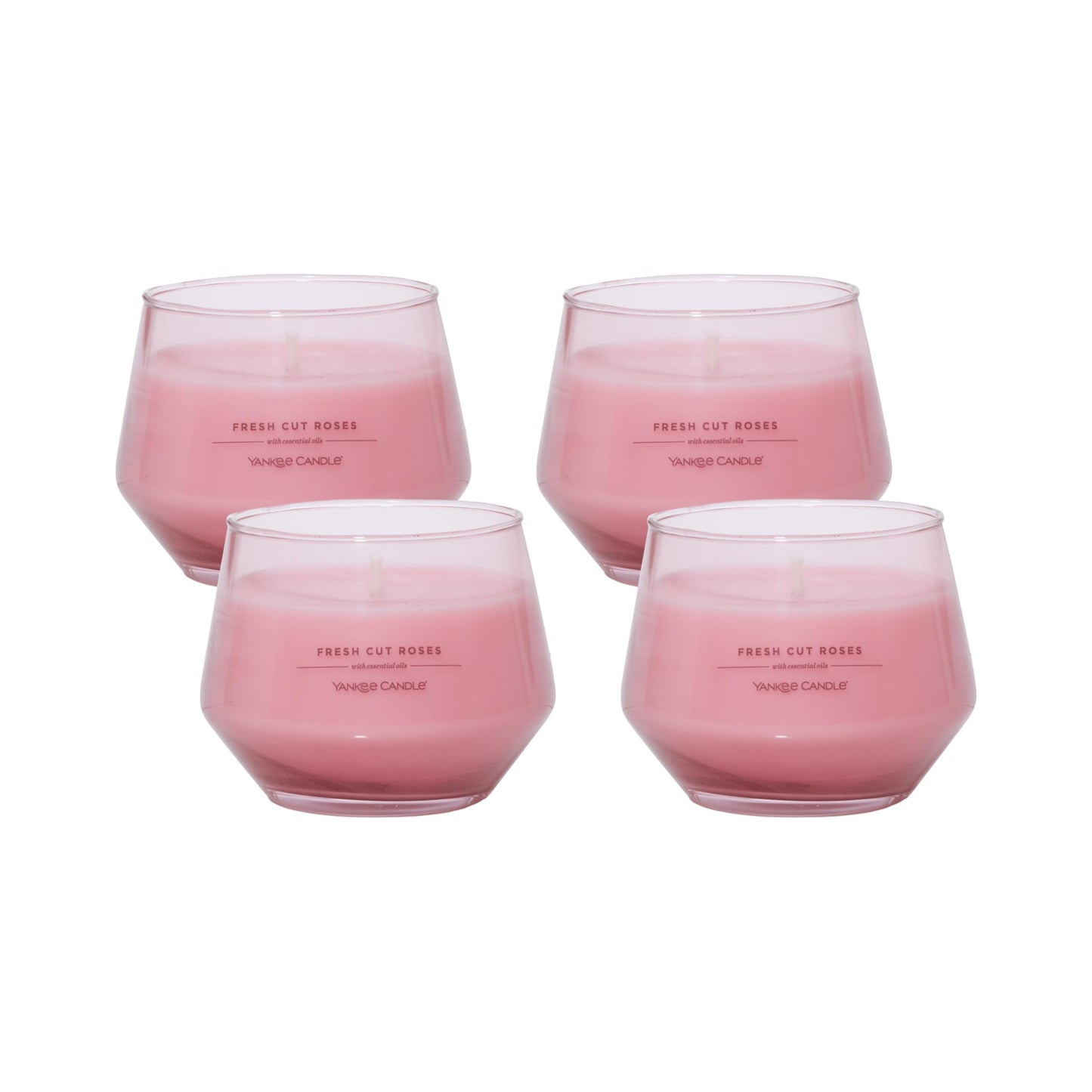 Yankee Candle Studio Medium Candle, Fresh Cut Roses, 10 oz, 4-Pack