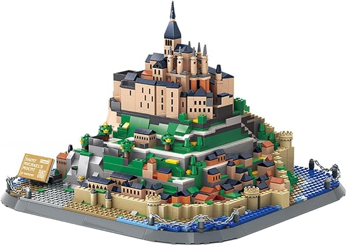 1392Pcs Mont Saint Michel France Building Set World Landmark Architecture Model Collectible Toy for Kids and Adults