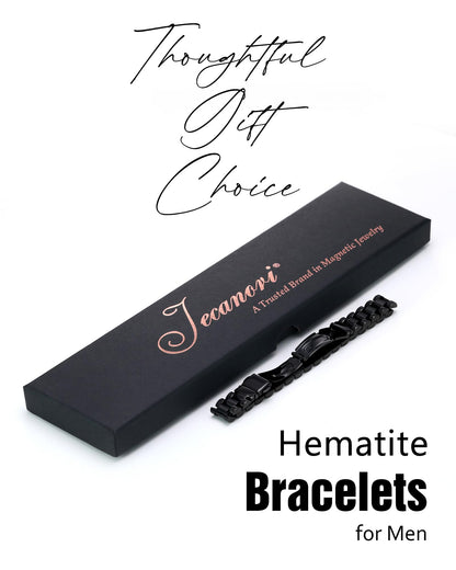 Jecanori Ultra Strength Magnetic Bracelets for Men - Men's Hematite Bracelet, Jewellry Gift with Sizing Tool for Perfect Fit