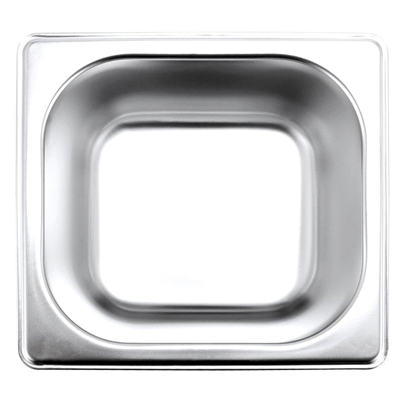 JAPCHET 8 Pack 1/6 Size 2-1/2 Inch Deep Steam Pan, Steam Table Chafer Pan, Stainless Steel Hotel Pan Food Pan for Buffet, Restaurants, Catering