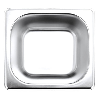 JAPCHET 8 Pack 1/6 Size 2-1/2 Inch Deep Steam Pan, Steam Table Chafer Pan, Stainless Steel Hotel Pan Food Pan for Buffet, Restaurants, Catering