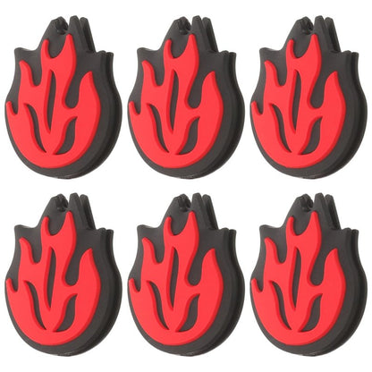 Kisangel Tennis Racket Vibration Dampener, Fire Flame Silicone Shock Absorber Red Tennis Dampners for Enhanced Comfort and Control