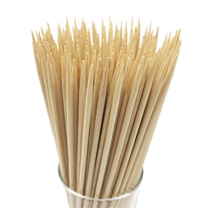 6" Natural Bamboo Skewers for BBQ，Appetiser，Fruit，Cocktail，Kabob，Chocolate Fountain，Grilling，Barbecue，Kitchen，Crafting and Party. Φ=4mm, More Size Choices 8"/10"/12"/14"/16"/17.5"/30"/36"(1000 PCS)