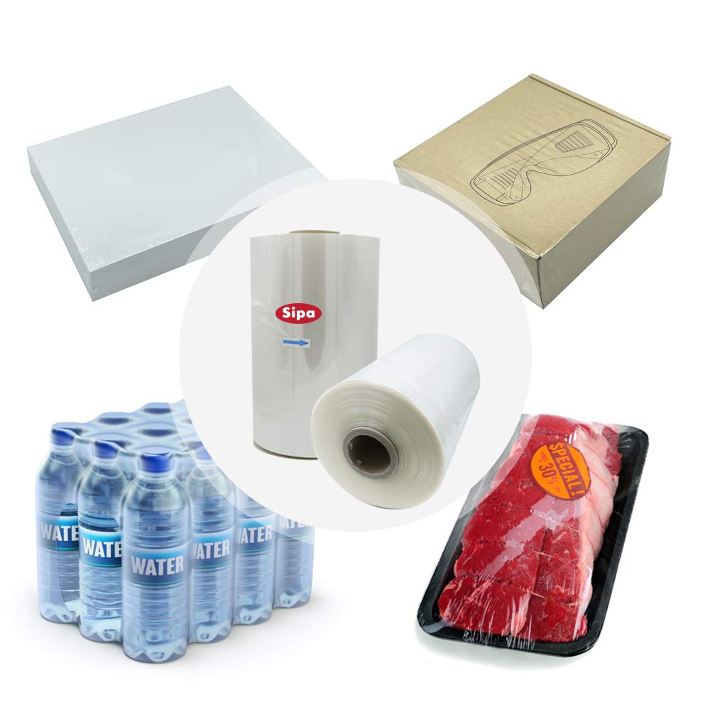 SIPA 14" 60 Gauge Polyolefin Shrink Film Heat Wrap POF Centerfold 4375' feet (1)