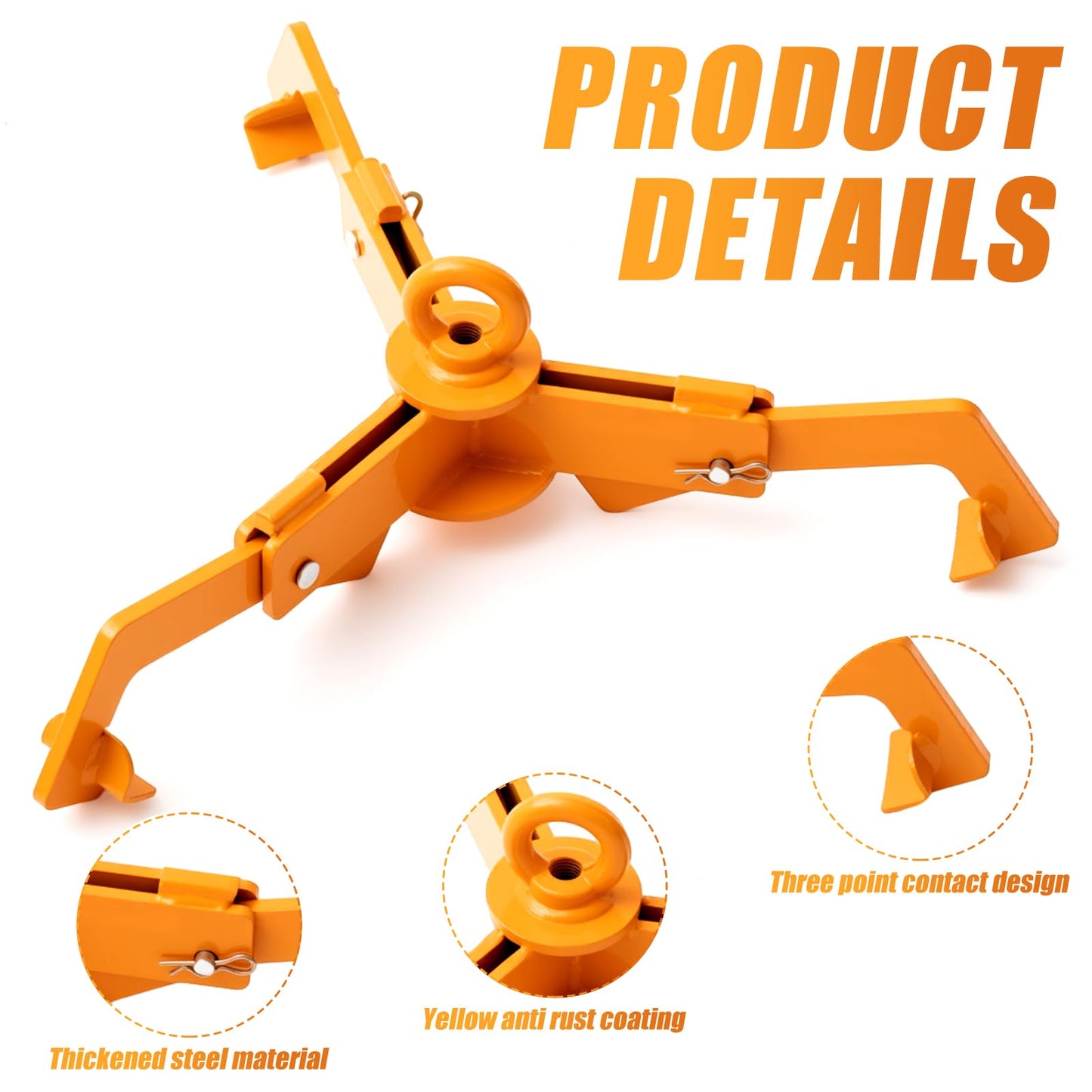 Otoolling 1pcs Open & Closed Head Drum Lifter 1600 lb Capacity, Lifter for 30-55 Gallon Barrel Steel Plastic Drums