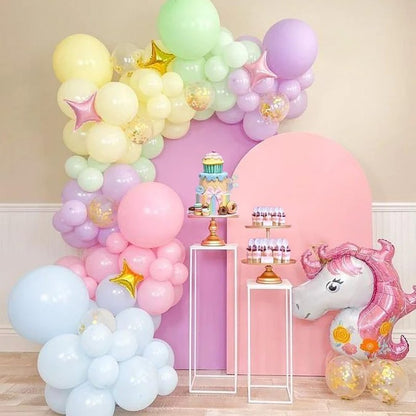 Pastel Balloons, Pastel Birthday Balloons 50pcs 12 inch Macaron Latex Party Balloon for Easter Birthday Bridal Shower Rainbow Party Anniversary Party Decorations