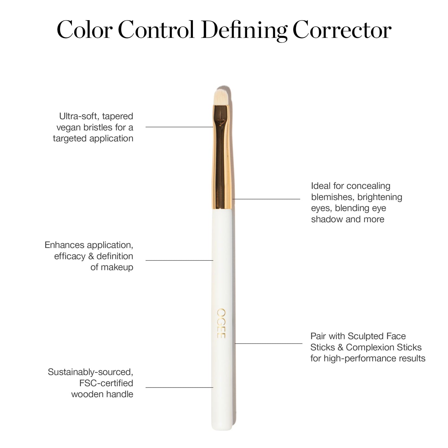 Ogee Blender Brush - Professional Quality Makeup Brush - Ultra-Soft Foundation Brush with Vegan Bristles for Flawless Makeup Application