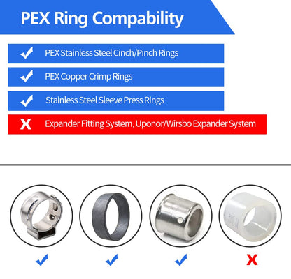 10 Pack 1/2" PEX Elbow Fittings, Brass Fittings for PEX Tubing Pipe (1/2" Elbow, 10)