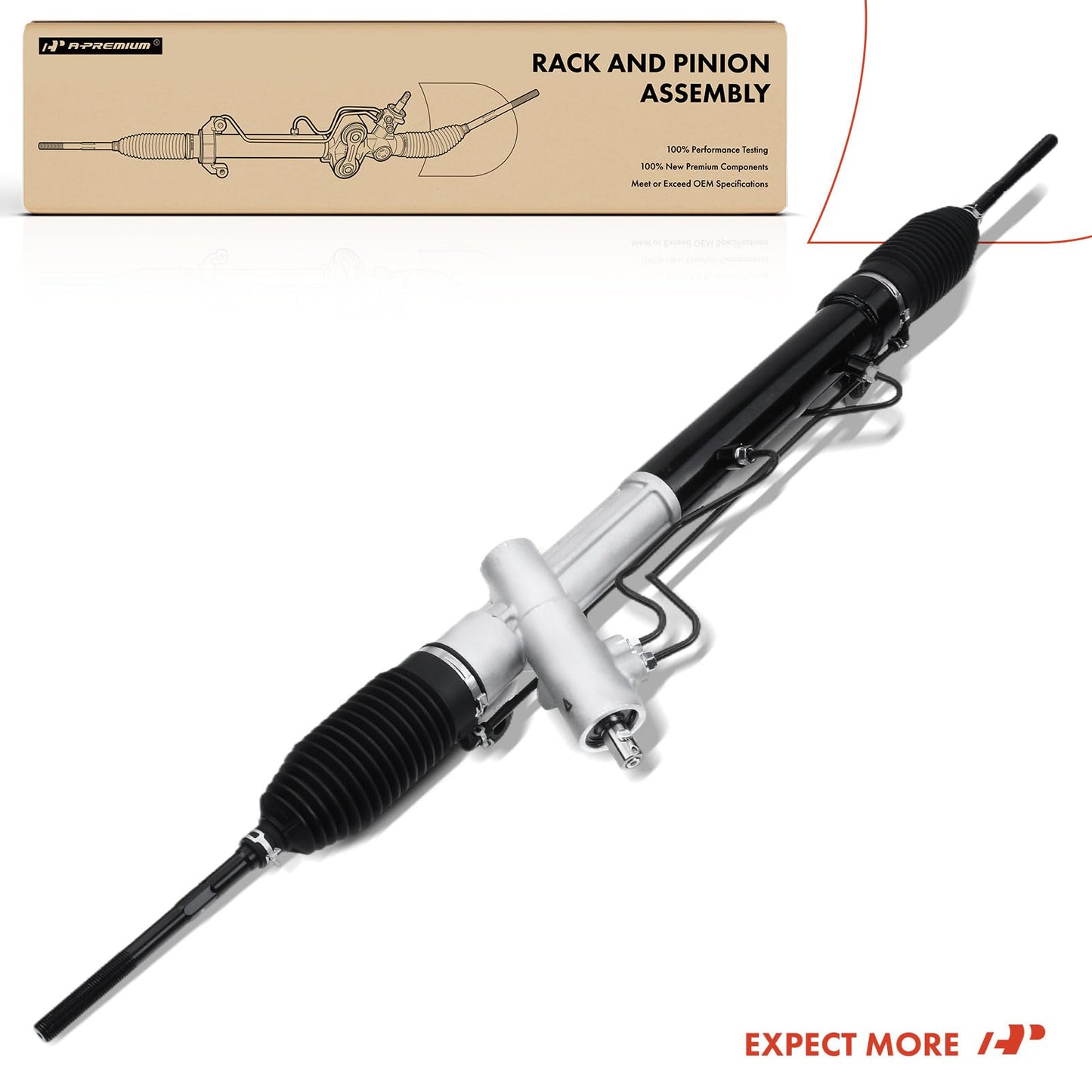 A-Premium - Hydraulic Power Steering Rack and Pinion Compatible with Chevrolet Malibu 2006-2012 & Pontiac G6 2006-2010 & Saturn Aura 2007-2009