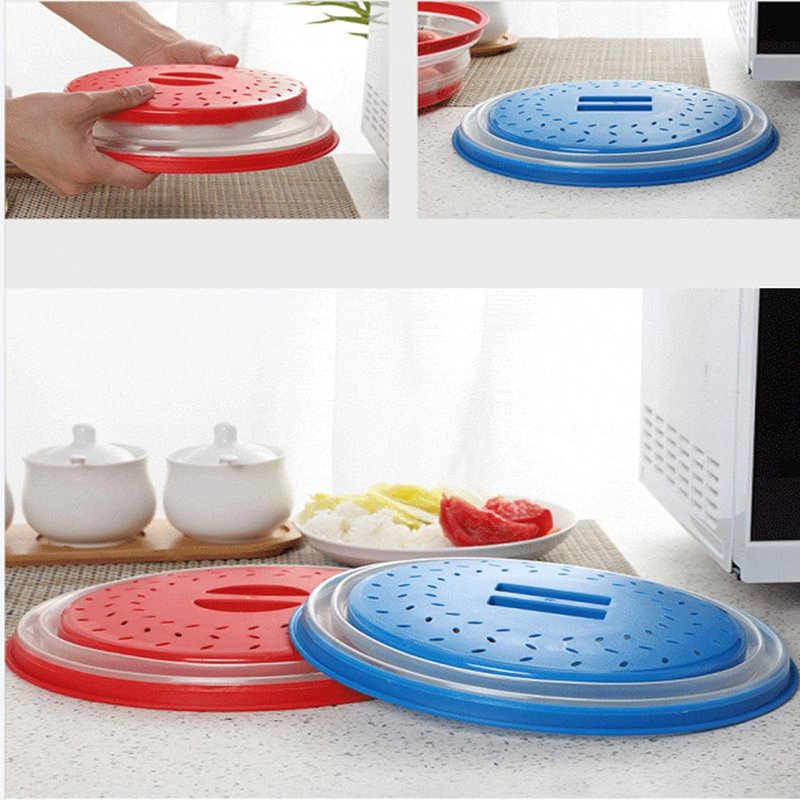 Collapsible Microwave Splatter Cover, Microwave Plate Cover With Steam Vent(12.3 IN,gray)