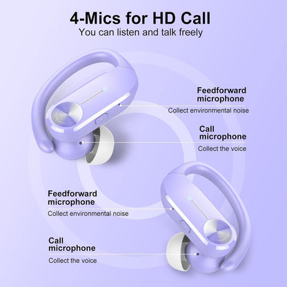 Ear buds Wireless Bluetooth Earbuds 2025 NEW Bluetooth 5.3 Sport Headphones 68Hrs Playtime with LED Display Powerful Bass Over Ear Earphones with Earhooks IP7 Waterproof USB C for Workout/Running