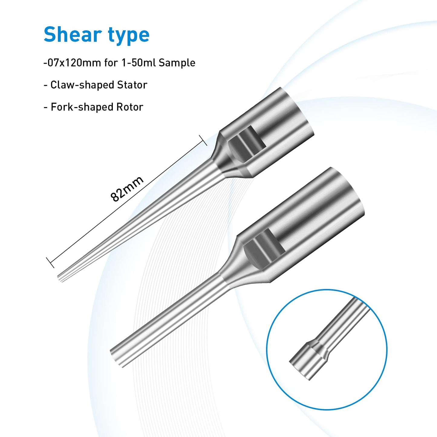SONOBIO ultrasonic homogenizer Probe,lab Sonicator homogenizer Accessories,Probe Φ3Φ6Φ8 mm, Titanium Alloy (Ø3mm Probe(0.3ml~100ml))