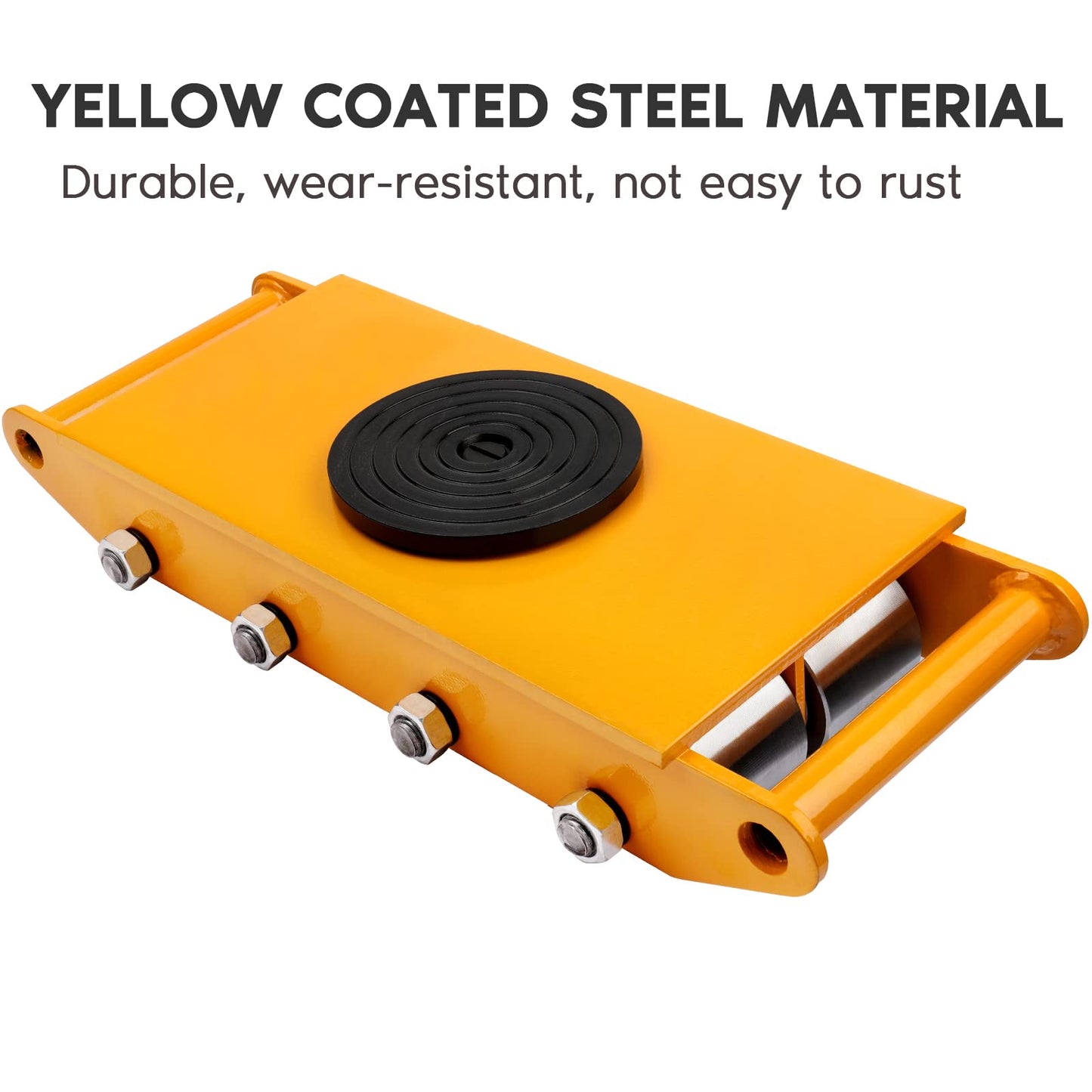 XCFDP Machine Skates, 12T Machinery Skate Dolly, 26400lbs Machinery Moving Skate, Machinery Mover Skate with 360° Rotation Cap, Heavy Duty Machine Dolly Skate for Industrial Moving Equipment, 1pc
