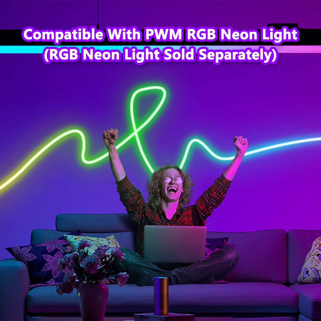 BTF-LIGHTING 5050SMD FCOB COB Dimming RF 2.4GHz Wireless Remote RC01RFB &4PCS C01RF Tuya Controller Kit 4 Zones Group Control PWM Single Color (+V -V) 2pin LED Neon Rope Light DC5V DC12V DC24V
