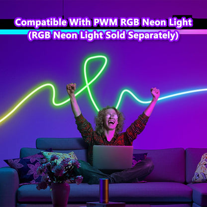 BTF-LIGHTING 5050SMD FCOB COB Dimming RF 2.4GHz Wireless Remote RC01RFB &4PCS C01RF Tuya Controller Kit 4 Zones Group Control PWM Single Color (+V -V) 2pin LED Neon Rope Light DC5V DC12V DC24V