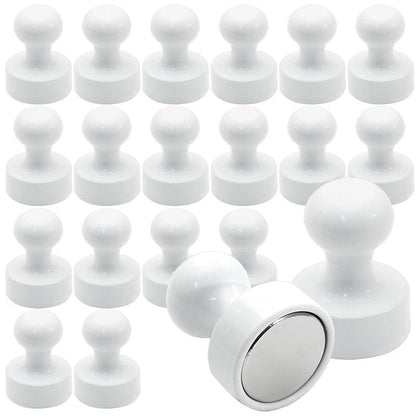 LOVIMAG Fridge Magnets 20Pcs Refrigerator Whiteboard Small Strong Magnet Classroom Kitchen Accessories Decorative Locker Set Decor Must Haves Office Calendar Refrigerador Magnetic Cute Crafts White