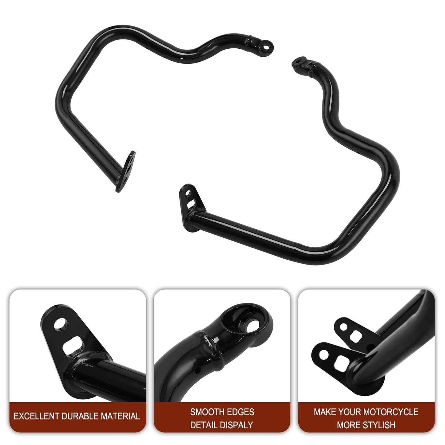 TiCoast Motorcycle Black Engine Guard Rear Highway Crash Bar for Indian Scout Bobber Classic Limited Scout Classic Limited 2025