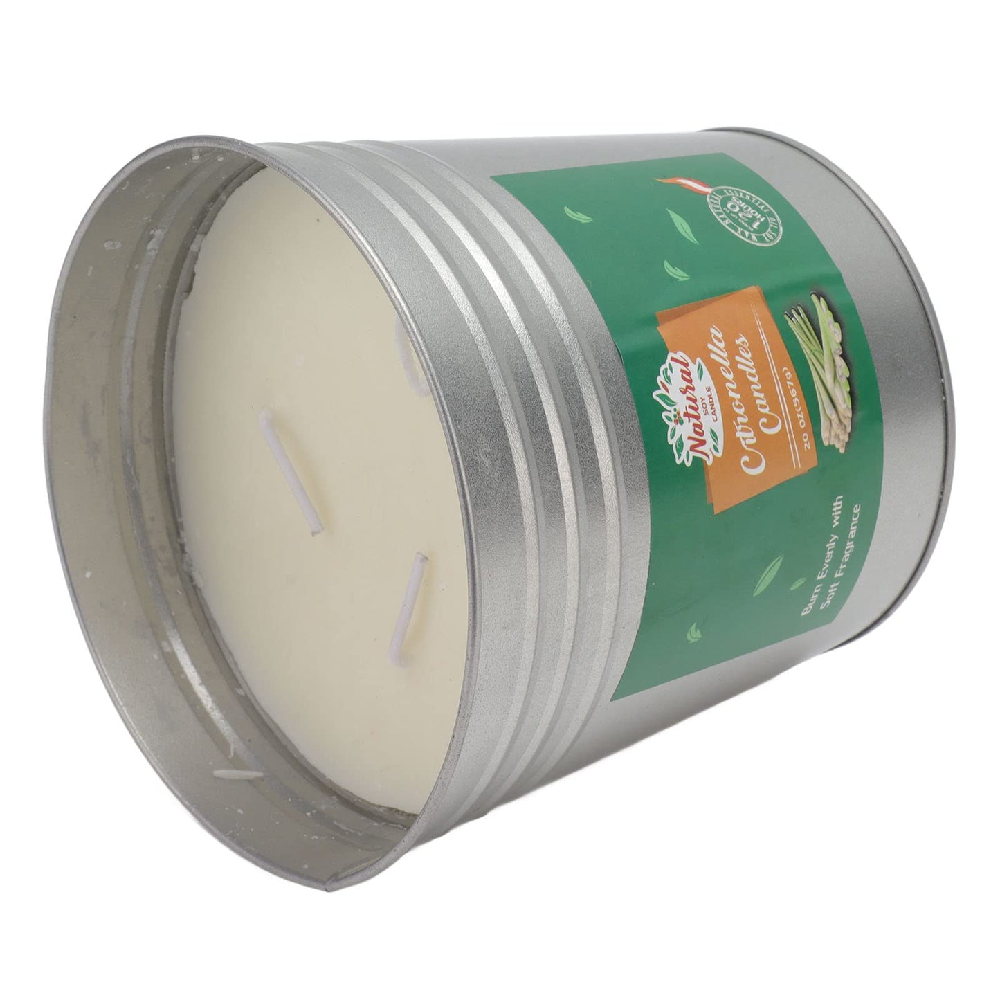 Pwshymi Scented Candle Smokeless 3 Wick Metal Bucket Soy Wax Essential Oil Scented Candle for Dining Garden Camping, Candles Gifts Set for Women, Birthdays, Weddings, Chr