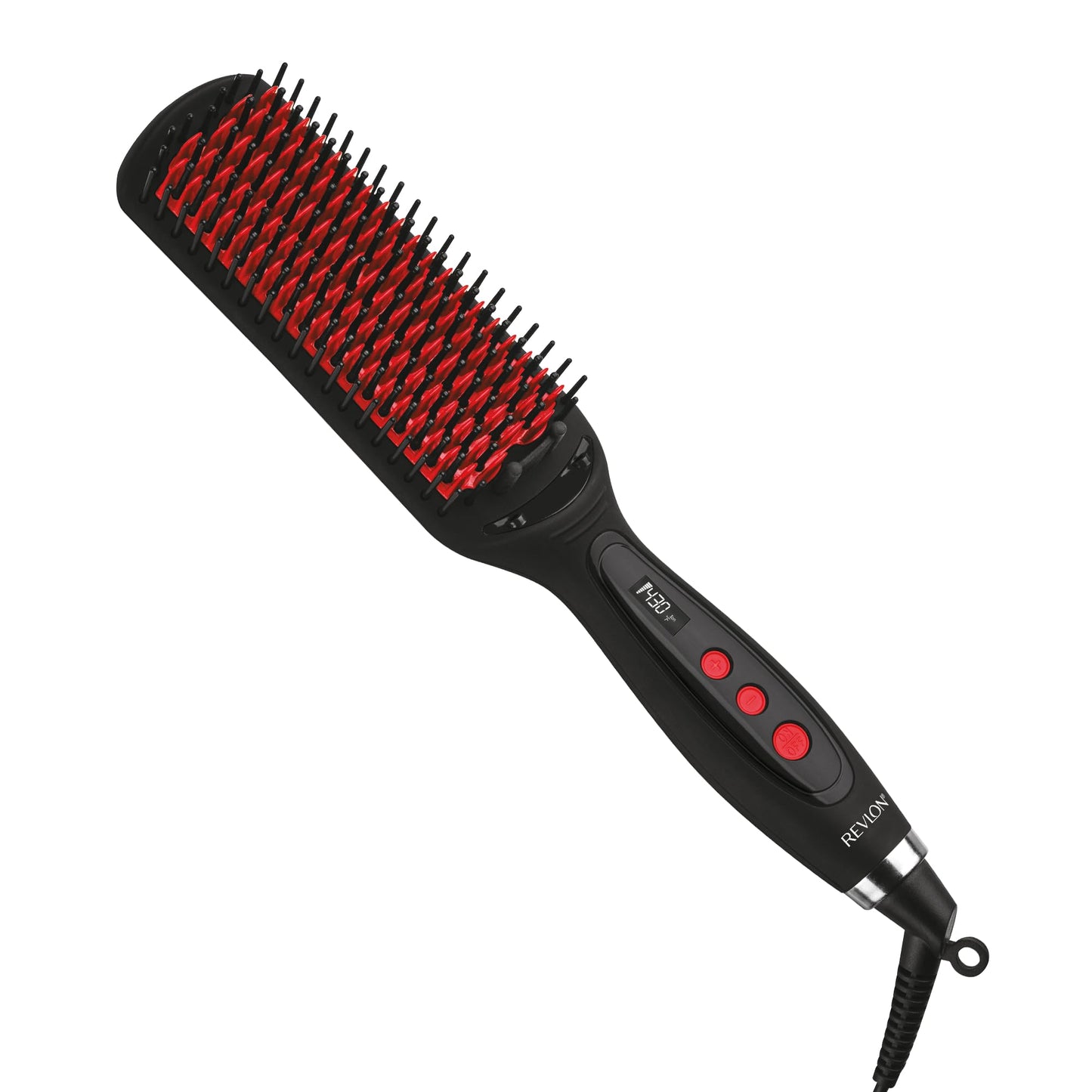 REVLON Salon One-Step Straight and Shine Heated Brush for Visibly Shinier, Smoother Hair | Hair Straightener That Revives Second Day Hair with an Ion Generator That Helps Reduce Frizz
