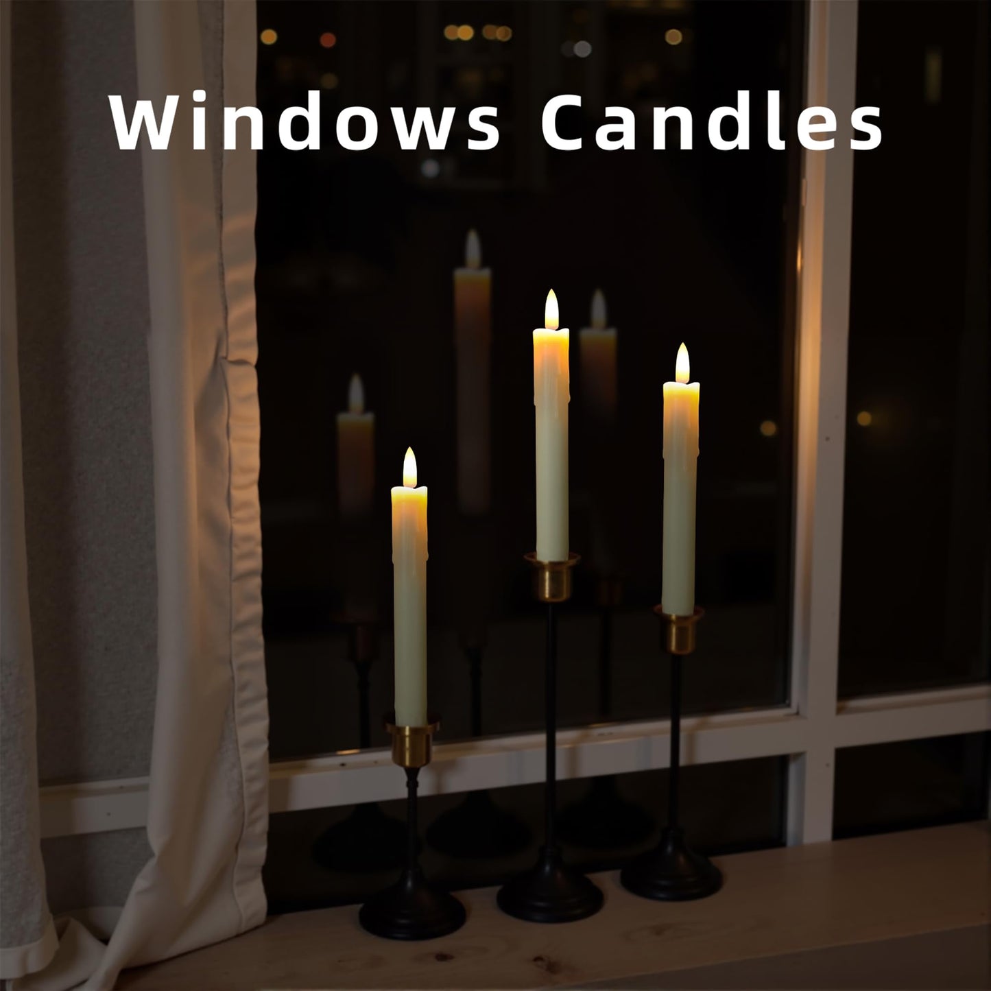 Flameless Taper Candles with Remote, 6.7 Inch Short Taper Candles Battery Operated with Flickering 3D Flame, Led Candle Sticks Safe for Wedding Home Christmas Poultry house lights Decor Ivory Set of 6
