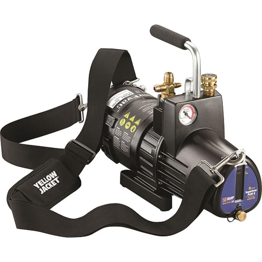 Yellow Jacket 93780 SuperEvac Plus II 1/2 hp 8 CFM Vacuum Pump, 115VAC