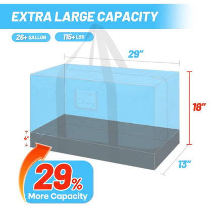 6 Pack Large Moving Bags, 115lb Capacity Heavy Duty Packing Bags with Internal Compression Straps, Storage Bag with Zippers and Strong Handles, Alternative to Moving Boxes -103L,Clear and Black