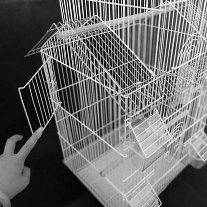 Professional Birdcage Pet Supplies Bird Carrier Gardening Decor Parrot Cages for Large Birds, Household Large Parrot Cage, House-Shaped Decorative Bird Cage, Parakeet Love Bird Pearl Bird (Yellow )