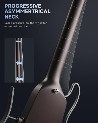 Donner HUSH X Electric Guitar Kit - Featherlight Headless Guitar, Great for Travel and Practice, Mahogany Solid Body with Easy Assemble Stands, Gig Bag, All Accessories, Sunburst