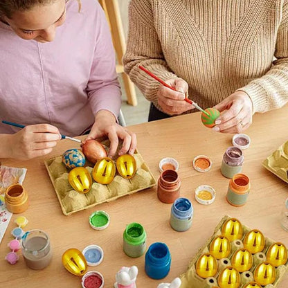 MAGICLULU 12pcs Bright Gold Easter Eggs, Fillable Plastic Empty Gold Egg for Hunt Basket Stuffers, Classroom Prizes Easter Party Decor, Easter Eggs Hunt Basket Stuffers Fillers