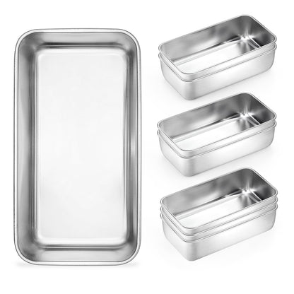 Onader Bread Loaf Pans Set of 8, 9 x 5 Inch Stainless Steel Deep Meatloaf Pan for Baking