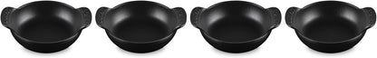 Le Creuset Enameled Cast Iron Mini Round Braiser Set - 4 Pieces, 0.3 Qt, Matte Black Finish