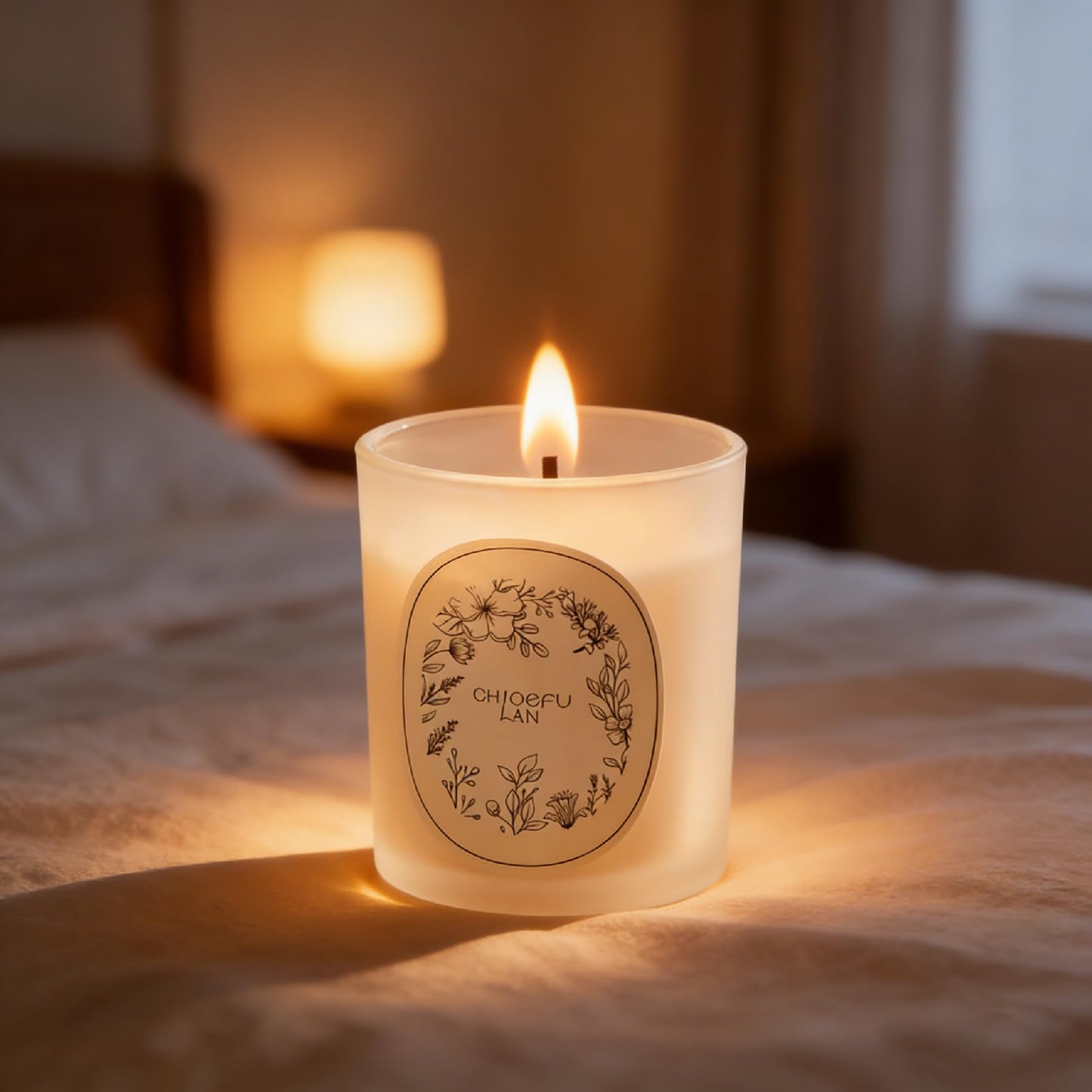 Scented Candle, Round Frosted Atmosphere, Suitable for Home 3-in-1 Set (White Tea Orchid/Cold Water/Earl Grey Tea with Cucumber)
