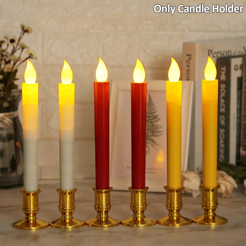 CALIDAKA 20pcs Taper Candle Holders - Gold/Silver Pillar Candle Stand for Table Centerpiece, Wedding, Party Festival Decor